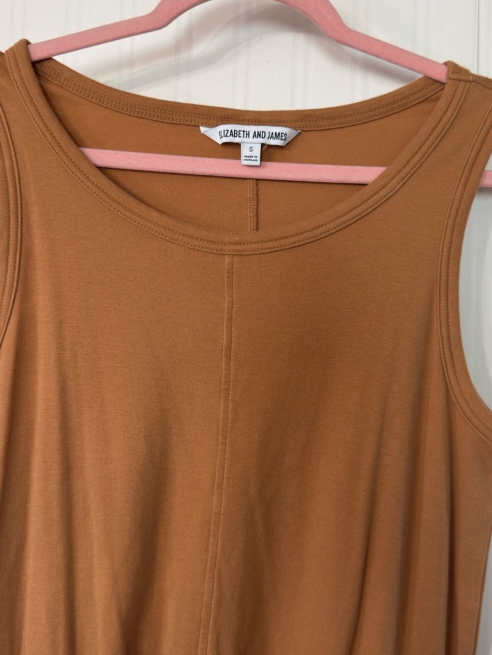 Elizabeth and James Camel Sleeveless Maxi Dress Sz S(TXA1003) - Picture 4 of 7